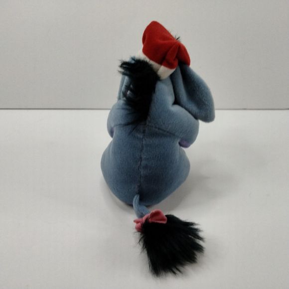 Disney's Winnie the Pooh Christmas Xmas Eeyore Stuffed Plush Animal Toy Doll 6" - Picture 3 of 10